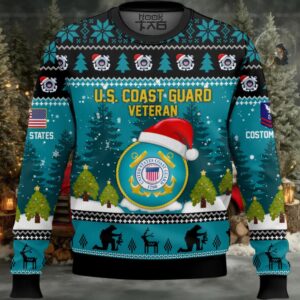 US Coast Guard Thank You God – Custom Name And Rank Ugly Sweater US Coast Guard Thank You God – Custom Name And Rank Ugly Sweater