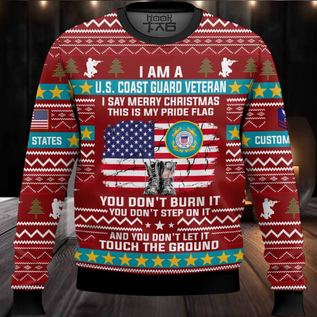 US Coast Guard This Is My Pride Flag – Custom Name And Rank Ugly Sweater US Coast Guard This Is My Pride Flag – Custom Name And Rank Ugly Sweater