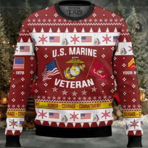 US Marine Corps I Served My Country And Damn Proud Of It – Custom Name, Rank And Years Of Service Ugly Sweater US Marine Corps I Served My Country And Damn Proud Of It – Custom Name, Rank And Years Of Service Ugly Sweater