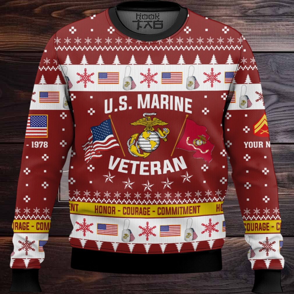 US Marine Corps I Served My Country And Damn Proud Of It – Custom Name, Rank And Years Of Service Ugly Sweater US Marine Corps I Served My Country And Damn Proud Of It – Custom Name, Rank And Years Of Service Ugly Sweater
