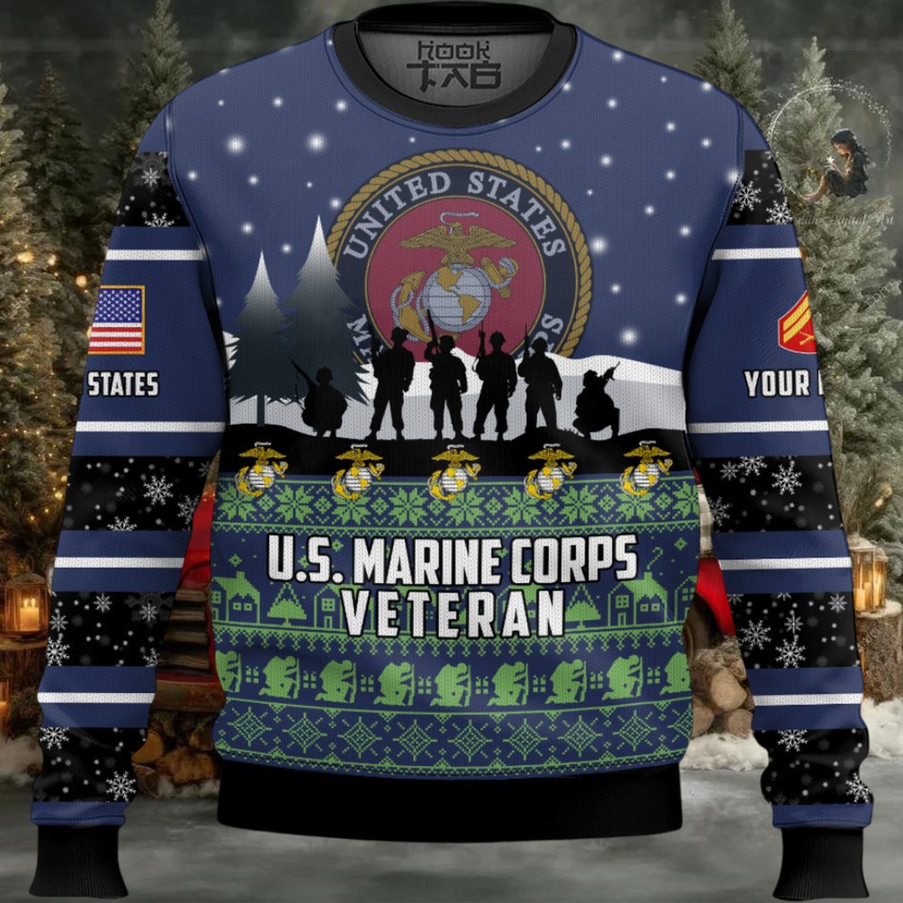 US Marine Corps I Walked The Walk – Custom Name And Rank Ugly Sweater US Marine Corps I Walked The Walk – Custom Name And Rank Ugly Sweater