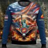 US Air Force Liberty Eagle – Custom Name, Rank And Years Of Service Ugly Sweater US Air Force Liberty Eagle – Custom Name, Rank And Years Of Service Ugly Sweater
