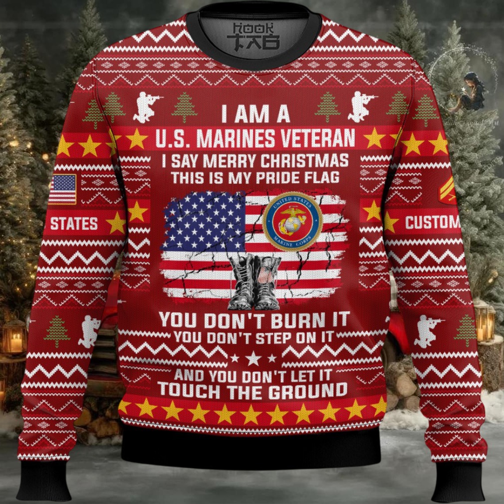US Marine Corps This Is My Pride Flag – Custom Name And Rank Ugly Sweater US Marine Corps This Is My Pride Flag – Custom Name And Rank Ugly Sweater
