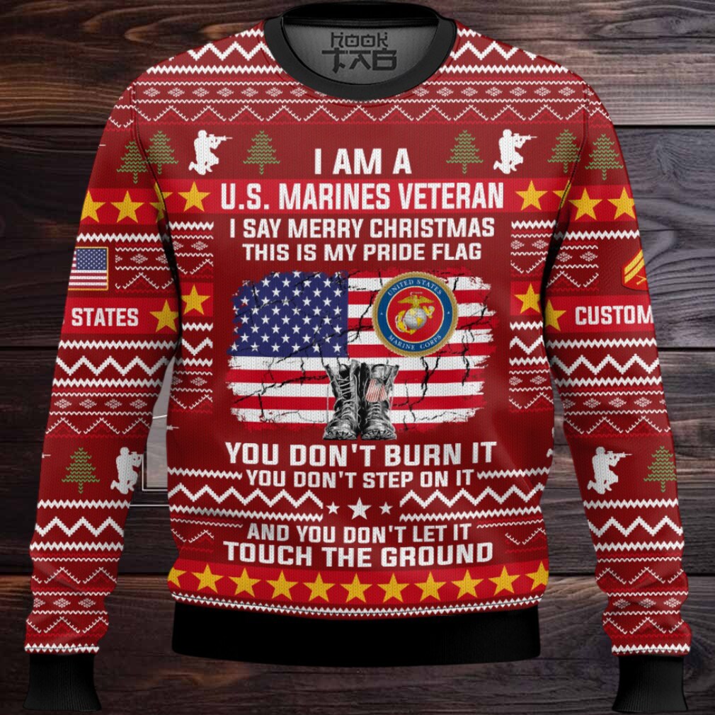 US Marine Corps This Is My Pride Flag – Custom Name And Rank Ugly Sweater US Marine Corps This Is My Pride Flag – Custom Name And Rank Ugly Sweater