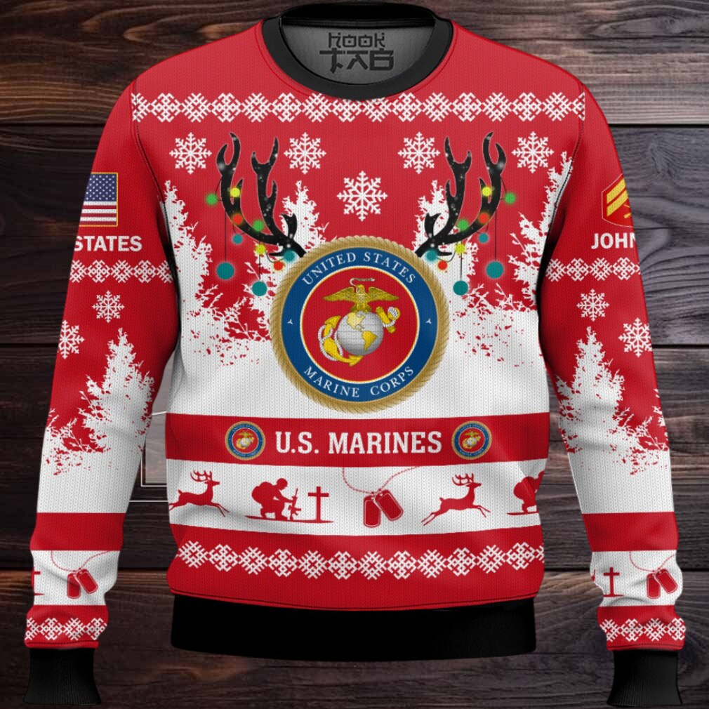 US Marine Corps You’ll Never Walk Alone – Custom Name and Rank Ugly Sweater US Marine Corps You’ll Never Walk Alone – Custom Name and Rank Ugly Sweater