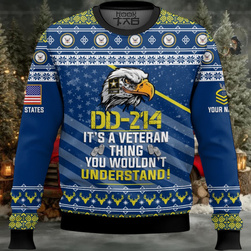 US Navy DD 214 It’s A Veteran Thing You Wouldn’t Understand – Custom Name And Rank Ugly Sweater US Navy DD 214 It’s A Veteran Thing You Wouldn’t Understand – Custom Name And Rank Ugly Sweater