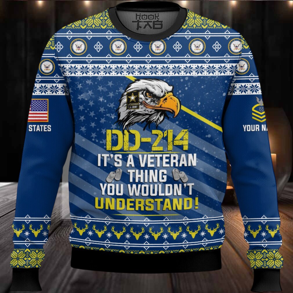 US Navy DD 214 It’s A Veteran Thing You Wouldn’t Understand – Custom Name And Rank Ugly Sweater US Navy DD 214 It’s A Veteran Thing You Wouldn’t Understand – Custom Name And Rank Ugly Sweater