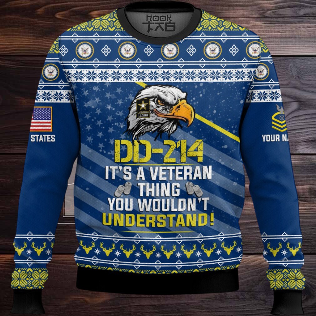 US Navy DD 214 It’s A Veteran Thing You Wouldn’t Understand – Custom Name And Rank Ugly Sweater US Navy DD 214 It’s A Veteran Thing You Wouldn’t Understand – Custom Name And Rank Ugly Sweater
