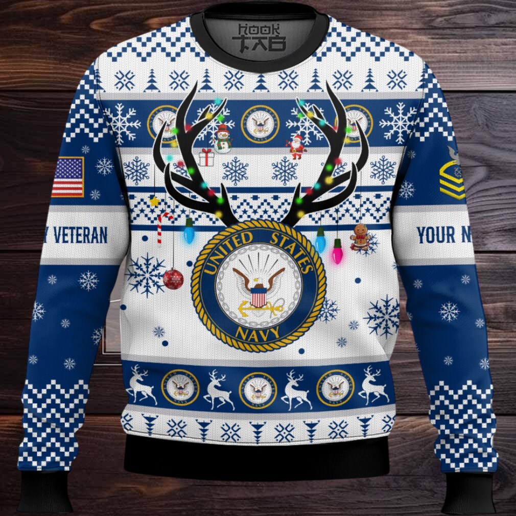 US Navy God Found The Strongest Men And Made Them Veteran – Custom Name And Rank Ugly Sweater US Navy God Found The Strongest Men And Made Them Veteran – Custom Name And Rank Ugly Sweater