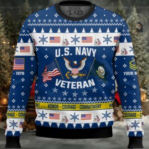 US Navy I Served My Country And Damn Proud Of It – Custom Name, Rank And Years Of Service Ugly Sweater US Navy I Served My Country And Damn Proud Of It – Custom Name, Rank And Years Of Service Ugly Sweater