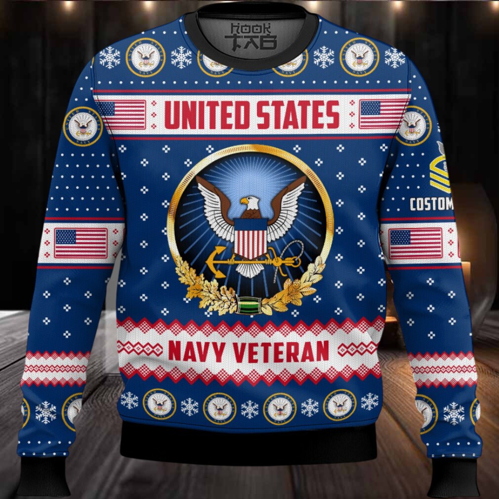 US Navy Merry Christmas Brothers And Sisters – Custom Name And Rank Ugly Sweater US Navy Merry Christmas Brothers And Sisters – Custom Name And Rank Ugly Sweater