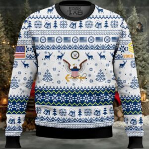 US Navy Semper Fortis – Custom Name And Rank Ugly Sweater US Navy Semper Fortis – Custom Name And Rank Ugly Sweater
