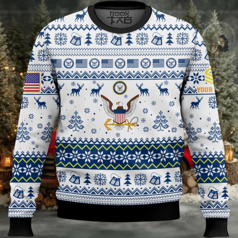 US Navy Semper Fortis – Custom Name And Rank Ugly Sweater US Navy Semper Fortis – Custom Name And Rank Ugly Sweater