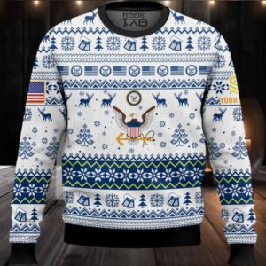 US Navy Semper Fortis – Custom Name And Rank Ugly Sweater