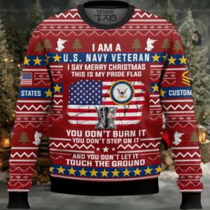 US Navy This Is My Pride Flag – Custom Name And Rank Ugly Sweater