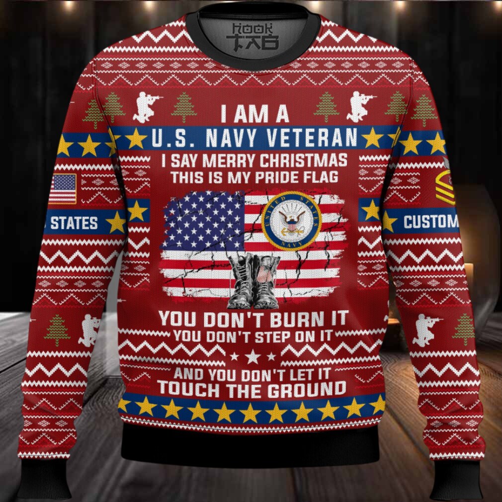 US Navy This Is My Pride Flag – Custom Name And Rank Ugly Sweater US Navy This Is My Pride Flag – Custom Name And Rank Ugly Sweater