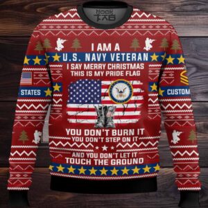 US Navy This Is My Pride Flag – Custom Name And Rank Ugly Sweater