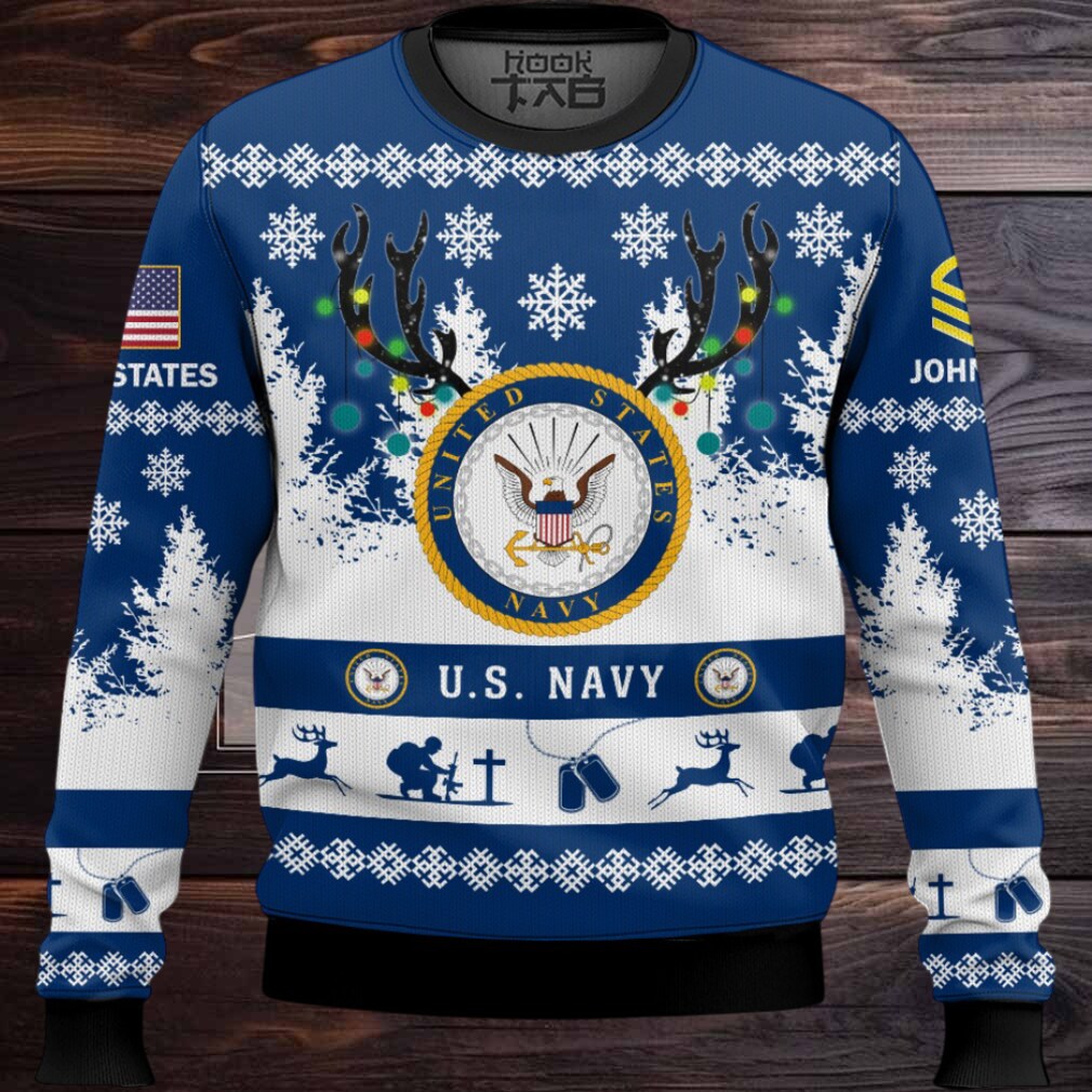 US Navy You’ll Never Walk Alone – Custom Name and Rank Ugly Sweater US Navy You’ll Never Walk Alone – Custom Name and Rank Ugly Sweater