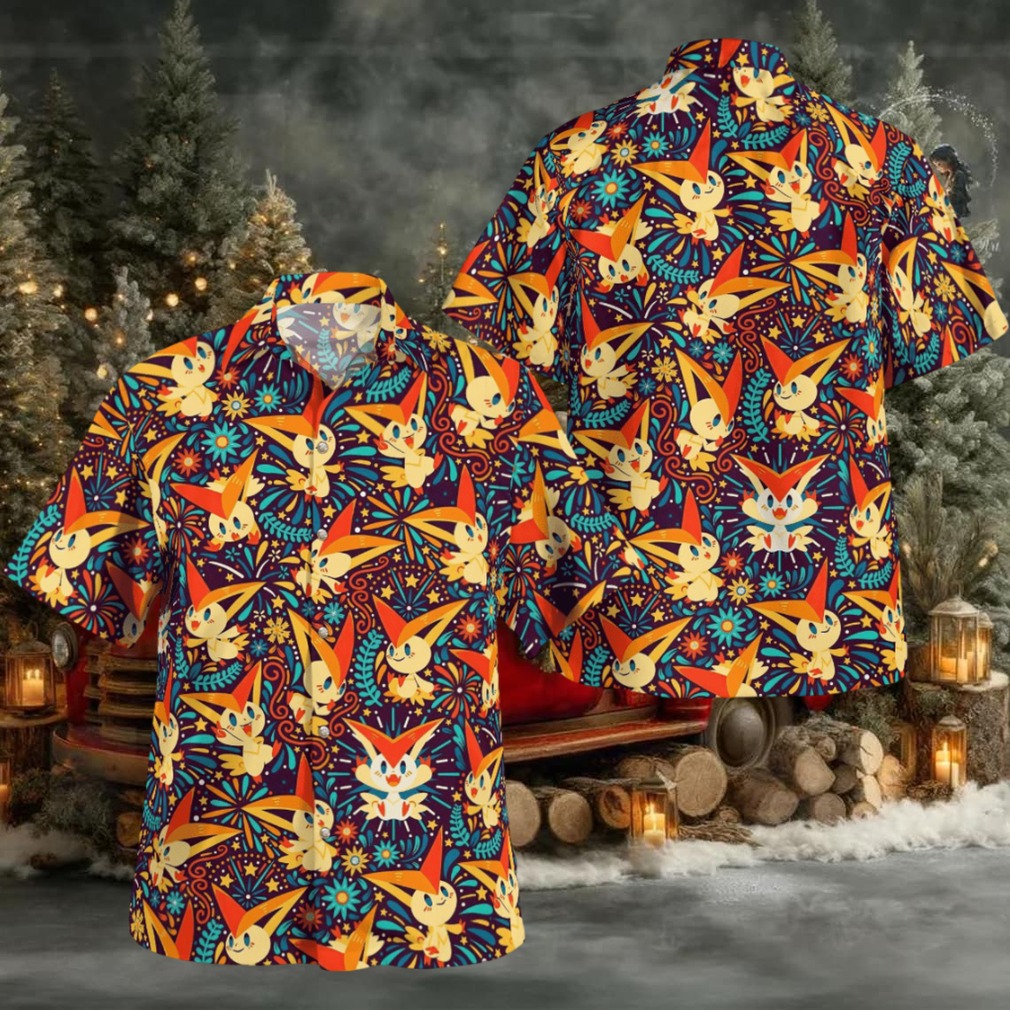 Victiny Pokemon Hawaiian Shirt