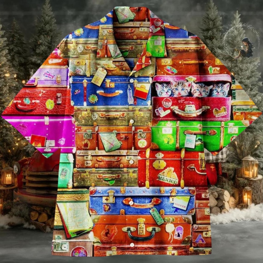 Vintage Suitcase Hawaiian Shirt Vintage Suitcase Hawaiian Shirt