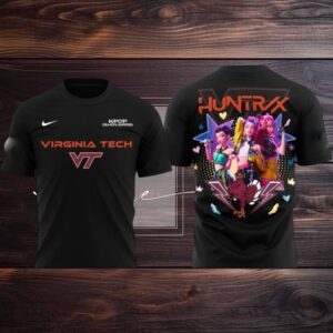 Virginia Tech x Kpop Demon Hunters 2025 Logo Two Sided Hoodie Shirt