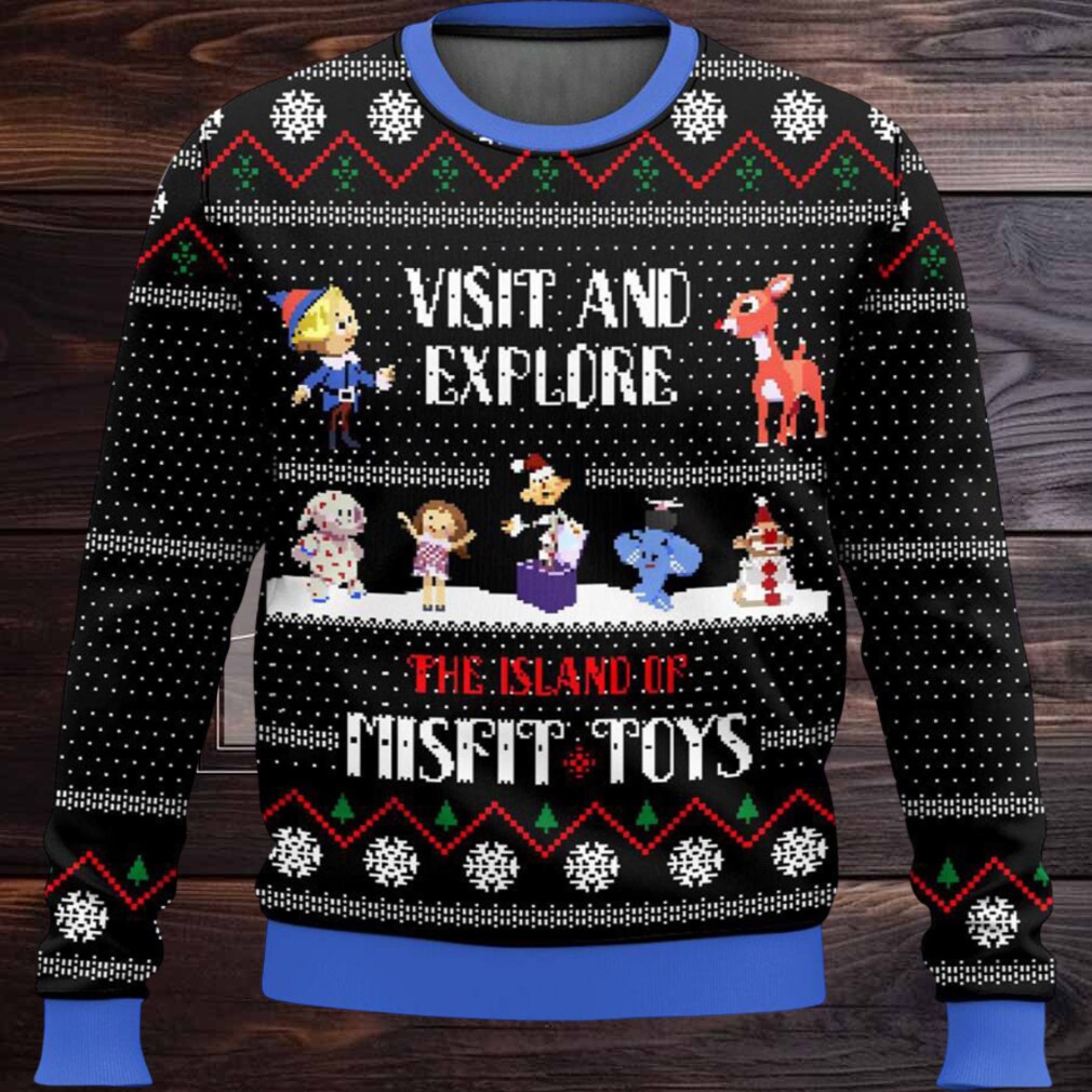 Visit And Explore The Island Of Misfit Toys Ugly Christmas Sweater Visit And Explore The Island Of Misfit Toys Ugly Christmas Sweater