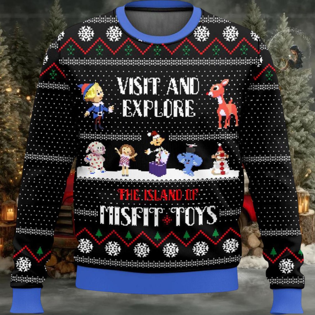 Visit And Explore The Island Of Misfit Toys Ugly Christmas Sweater Visit And Explore The Island Of Misfit Toys Ugly Christmas Sweater