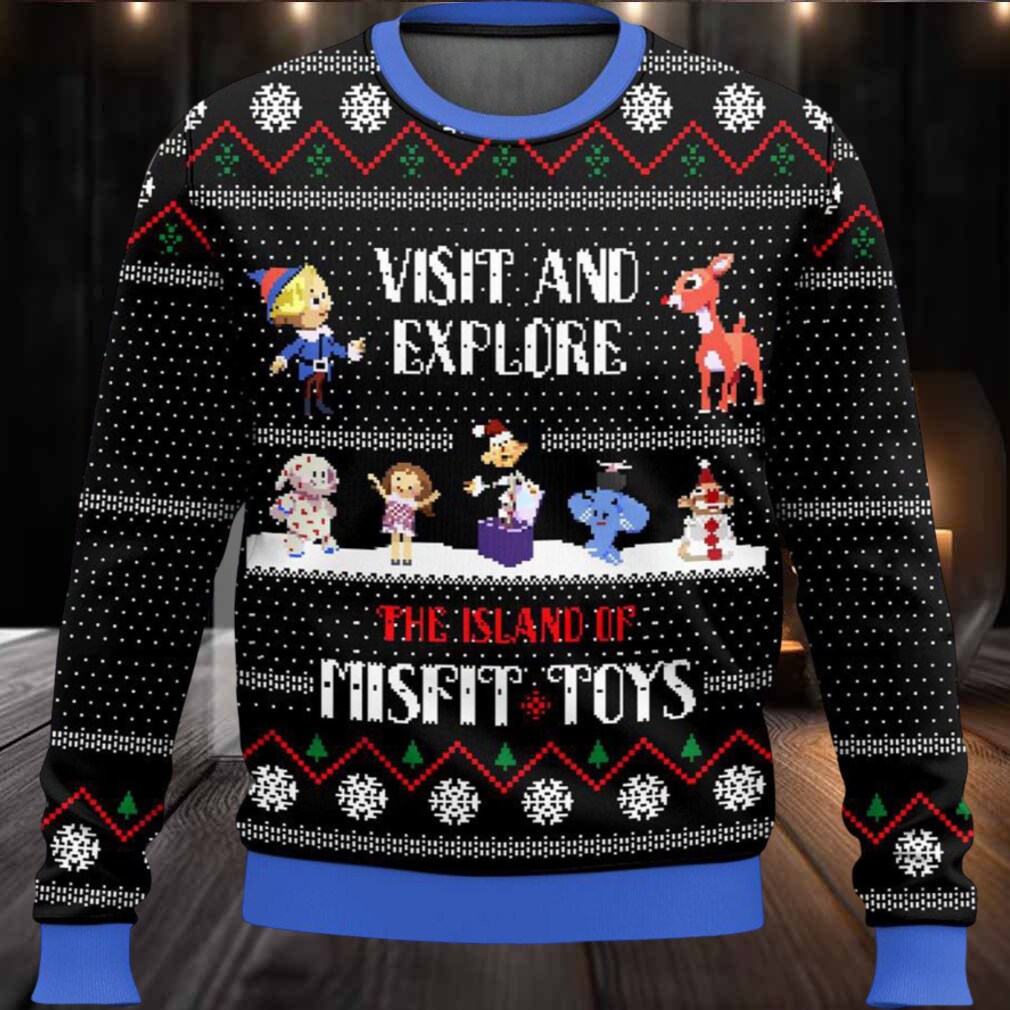 Visit And Explore The Island Of Misfit Toys Ugly Christmas Sweater Visit And Explore The Island Of Misfit Toys Ugly Christmas Sweater