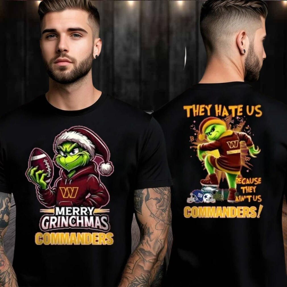 Washington Commanders Grinch Merry Christmas Grinchmas 2025 Personalized Football Logo Two Sided Shirt Washington Commanders Grinch Merry Christmas Grinchmas 2025 Personalized Football Logo Two Sided Shirt