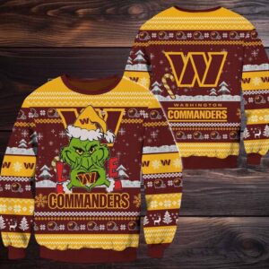 Washington Commanders NFL Grinch Football Limited Ugly Christmas Sweater