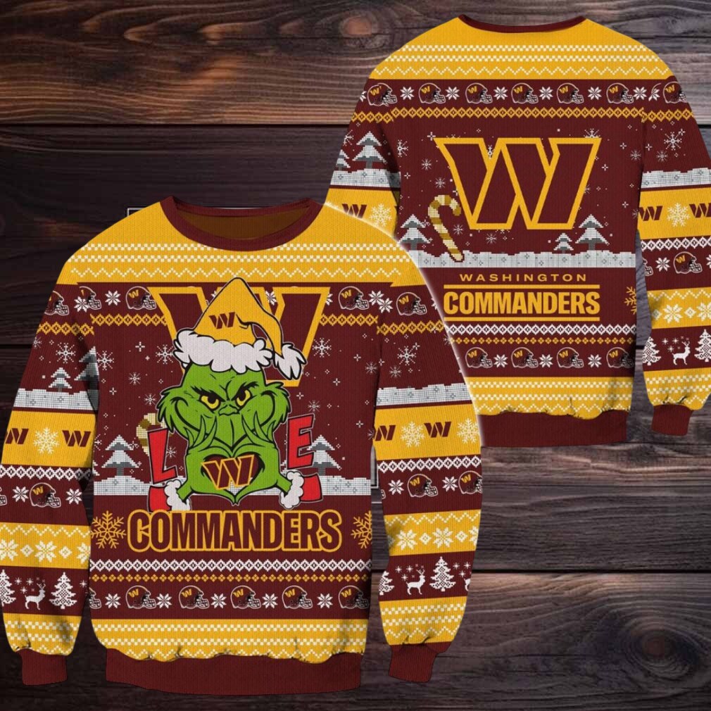 Washington Commanders NFL Grinch Football Limited Ugly Christmas Sweater Washington Commanders NFL Grinch Football Limited Ugly Christmas Sweater