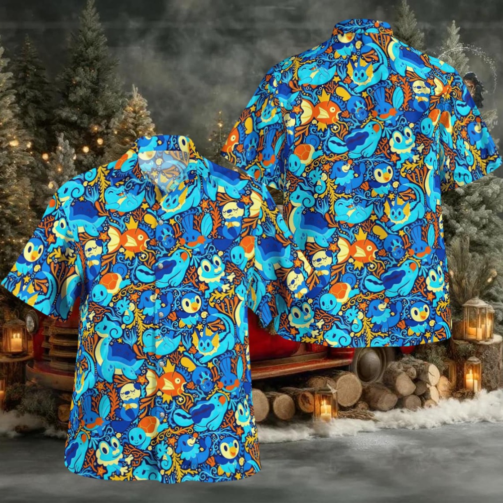Water Pokemon Blue Hawaiian Shirt