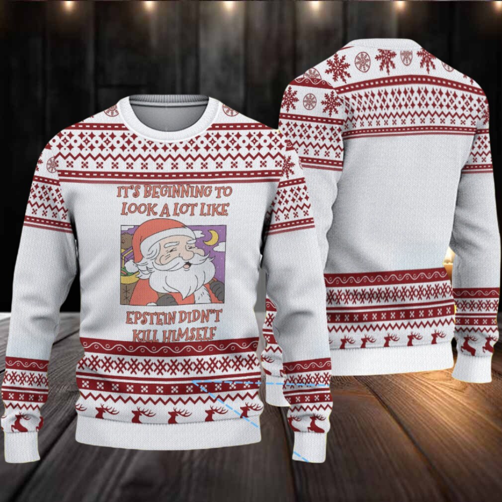 White & Burgundy Reindeer Knit “It’s Beginning to Look a Lot Like Epstein Didn’t Kill Himself” Ugly Christmas Sweater White & Burgundy Reindeer Knit “It’s Beginning to Look a Lot Like Epstein Didn’t Kill Himself” Ugly Christmas Sweater