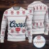 White & Red Snowflake Zigzag Bacardi Ugly Christmas Sweater White & Red Snowflake Zigzag Bacardi Ugly Christmas Sweater