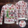White Coors Banquet Drinking Bear and Reindeer Christmas Pattern Ugly Sweater White Coors Banquet Drinking Bear and Reindeer Christmas Pattern Ugly Sweater