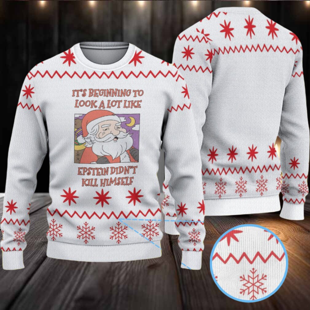 White & Red Snowflake Pattern “It’s Beginning to Look a Lot Like Epstein Didn’t Kill Himself” Ugly Christmas Sweater White & Red Snowflake Pattern “It’s Beginning to Look a Lot Like Epstein Didn’t Kill Himself” Ugly Christmas Sweater