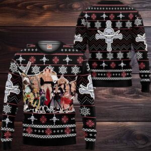 Whitebeard Pirates Anime Xmas Gifts One Piece Ugly Christmas Sweater