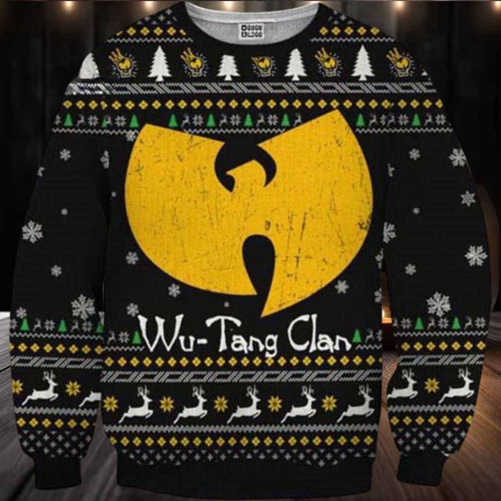Wu Tang Clan Logo Signature Christmas Tree 2025 Ugly Christmas Sweater Wu Tang Clan Logo Signature Christmas Tree 2025 Ugly Christmas Sweater