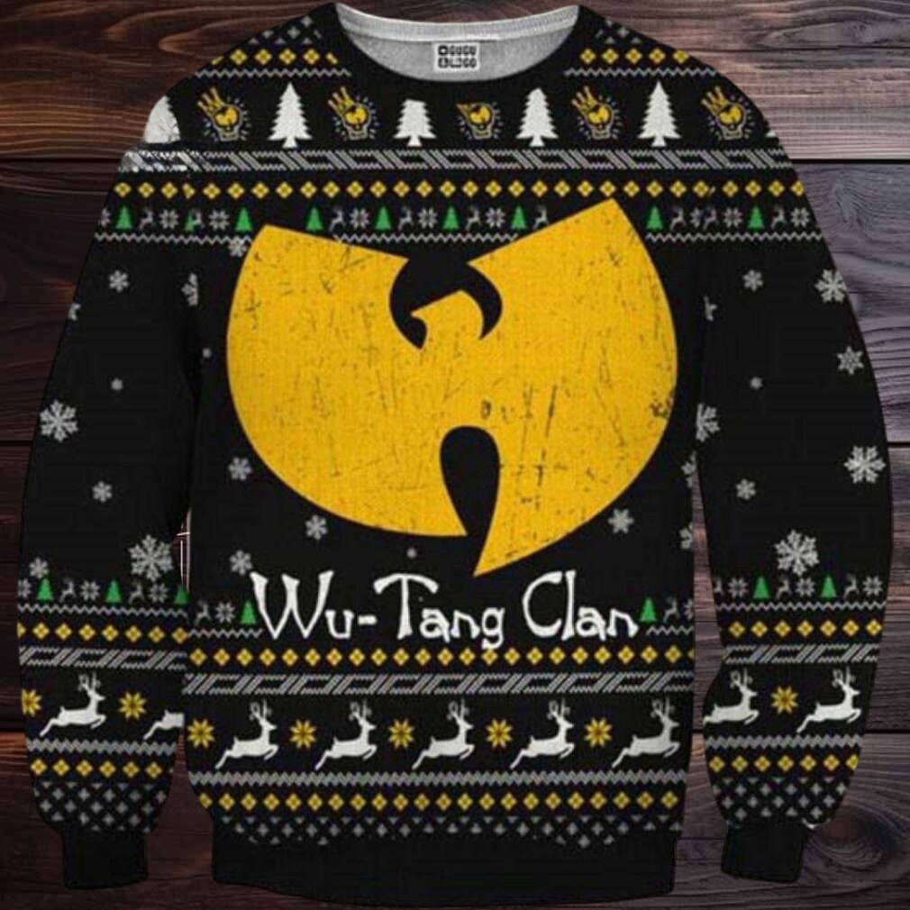 Wu Tang Clan Logo Signature Christmas Tree 2025 Ugly Christmas Sweater Wu Tang Clan Logo Signature Christmas Tree 2025 Ugly Christmas Sweater