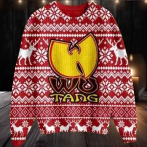Wu Tang Clan Logo Signature Red White 2025 Ugly Christmas Sweater Wu Tang Clan Logo Signature Red White 2025 Ugly Christmas Sweater