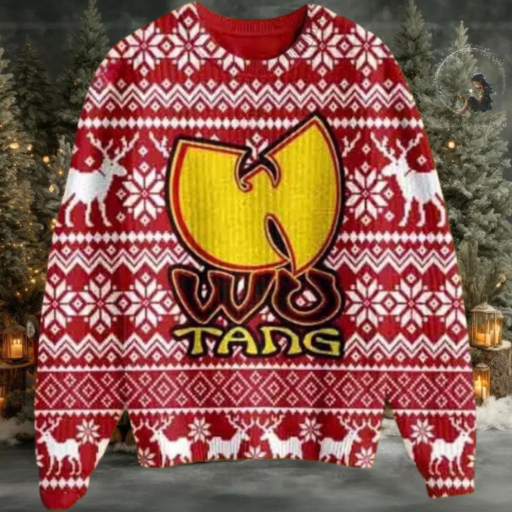 Wu Tang Clan Logo Signature Red White 2025 Ugly Christmas Sweater Wu Tang Clan Logo Signature Red White 2025 Ugly Christmas Sweater