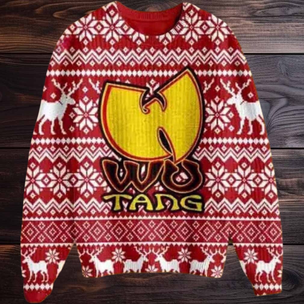Wu Tang Clan Logo Signature Red White 2025 Ugly Christmas Sweater Wu Tang Clan Logo Signature Red White 2025 Ugly Christmas Sweater