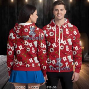 Arizona Cardinals Santa Claus Pattern Ugly 3D Printed Hoodie
