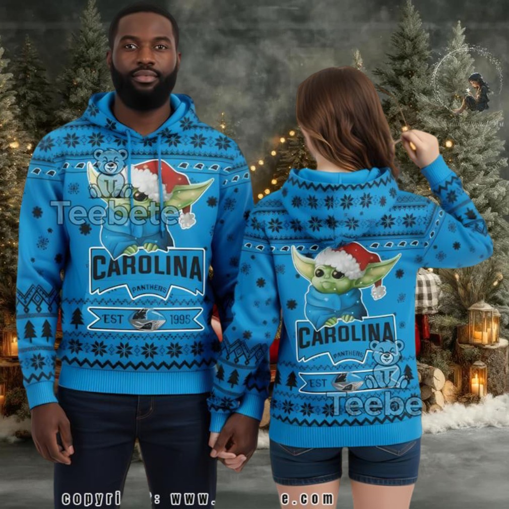 Carolina Panthers Baby Yoda 3D Ugly Hoodie Youth Carolina Panthers Baby Yoda 3D Ugly Hoodie Youth