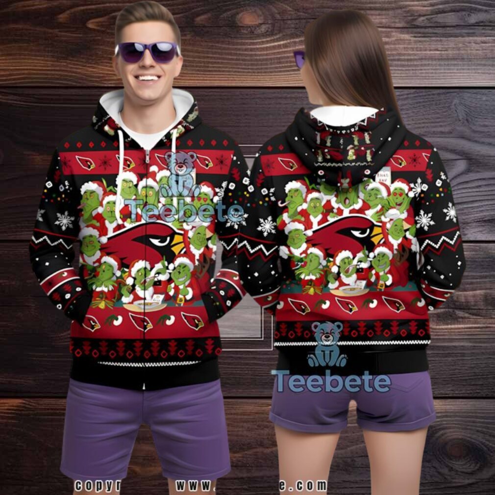 Arizona Cardinals Grinch Gang Ugly 3D Hoodie Youth Arizona Cardinals Grinch Gang Ugly 3D Hoodie Youth