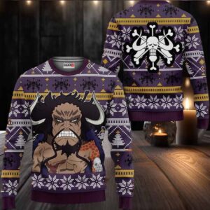 Yonko Kaido Anime Xmas Gifts One Piece Ugly Christmas Sweater