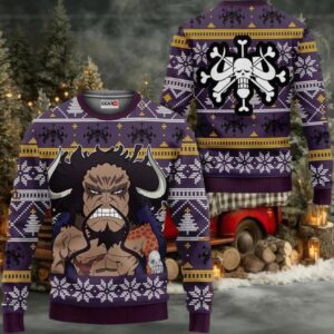 Yonko Kaido Anime Xmas Gifts One Piece Ugly Christmas Sweater