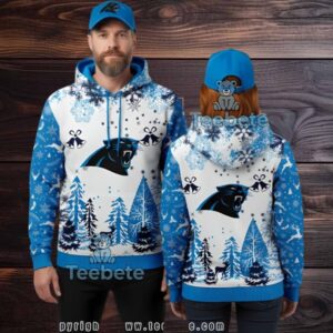 Carolina Panthers Christmas Bell 3D Ugly Hoodie Youth