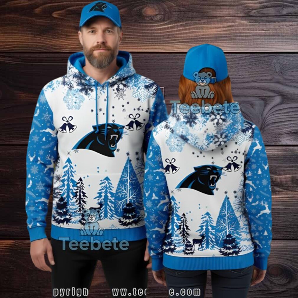 Carolina Panthers Christmas Bell 3D Ugly Hoodie Youth Carolina Panthers Christmas Bell 3D Ugly Hoodie Youth