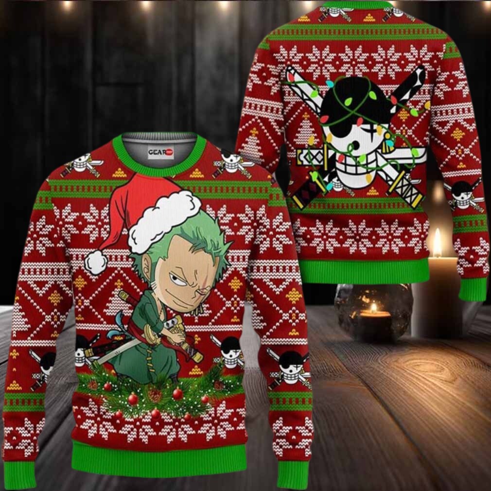 Zoro OP Anime Xmas Gifts One Piece Ugly Christmas Sweater Zoro OP Anime Xmas Gifts One Piece Ugly Christmas Sweater